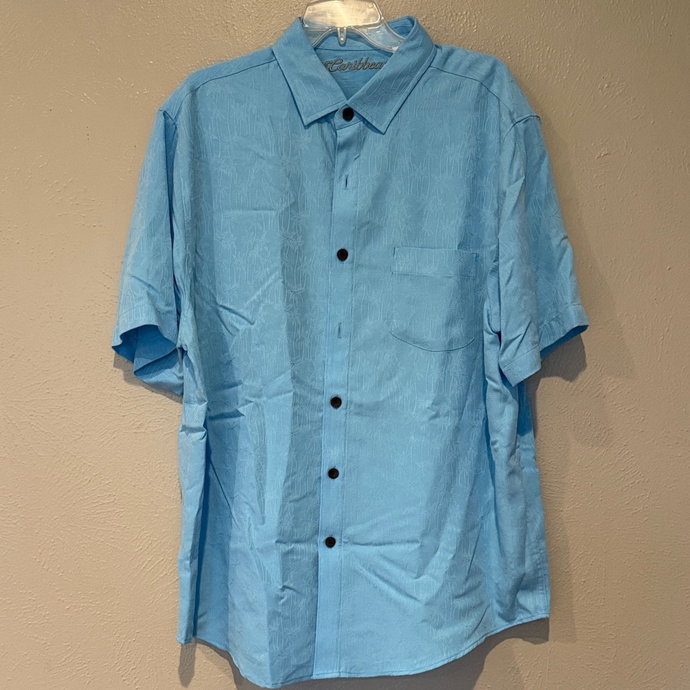 Caribbean Sky Blue Button Down Shirt